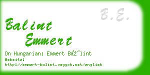 balint emmert business card